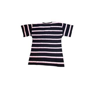 Boohoo Striped Tunic Dress Womens M/L Black Pink White Oversized Casual
